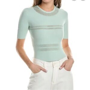 Wolford NWT Net Line Bodysuit - Aqua size XS